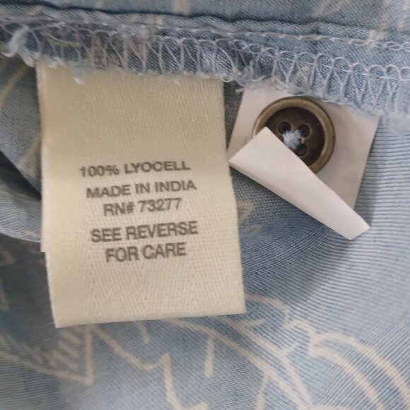 Mudd Midi Dress Women XS Light Blue A-line 100% Lyocel Made In India - Picture 5 of 6